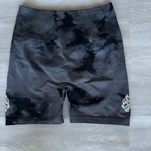 Darc Sport Black Tie-Dye Bike Shorts